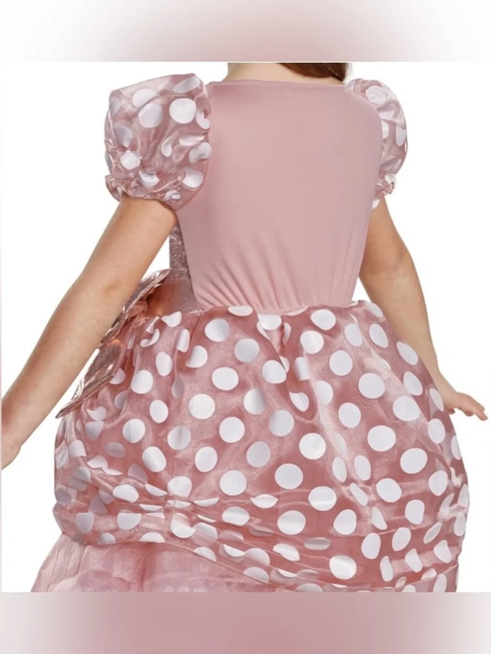 Disney Minnie Mouse Dress Girls Halloween Costume Rose Gold (Size:5/6)
